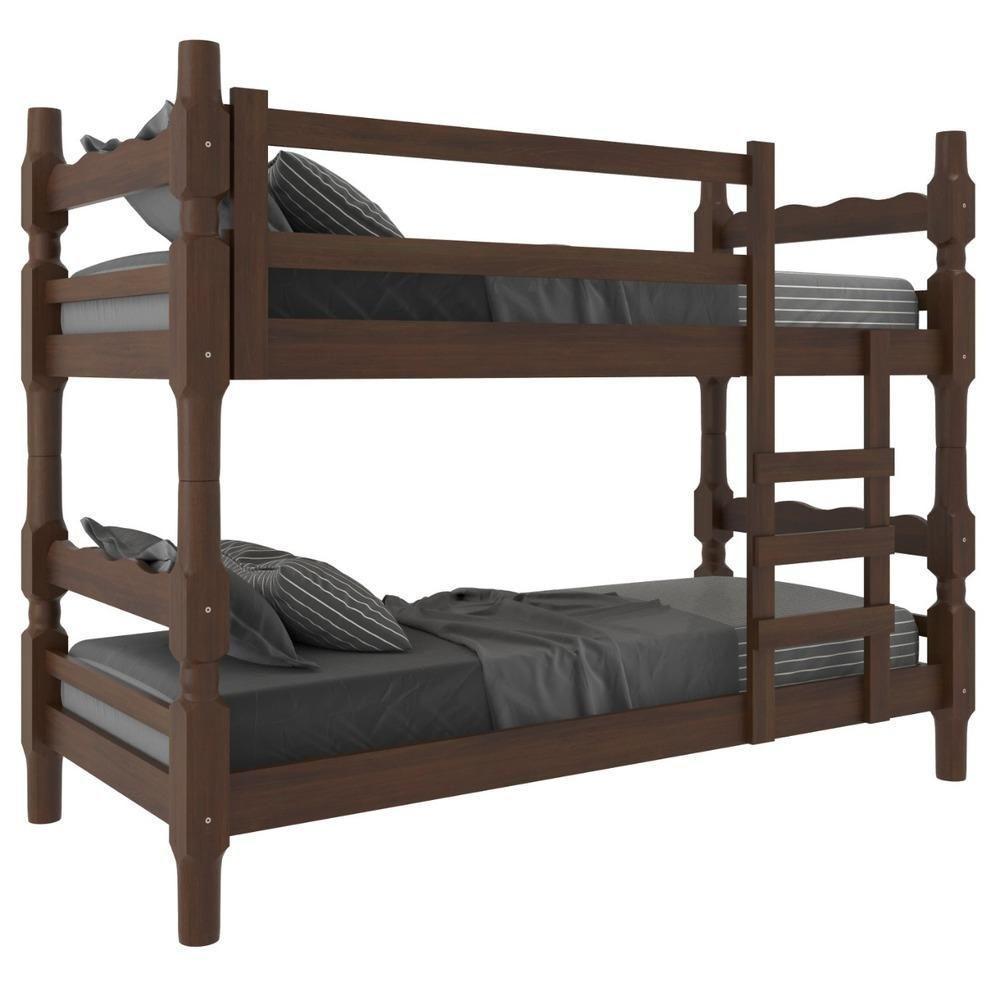 Beliche - Vira 2 Camas - Para Colchão 78/88 X 188Cm Porto Multimóveis Vcr4138 Imbuia - 5