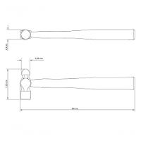 Martelo De Bola Tramontina Master Basic 1000g Com Cabo Em Madeira Envernizada - 3