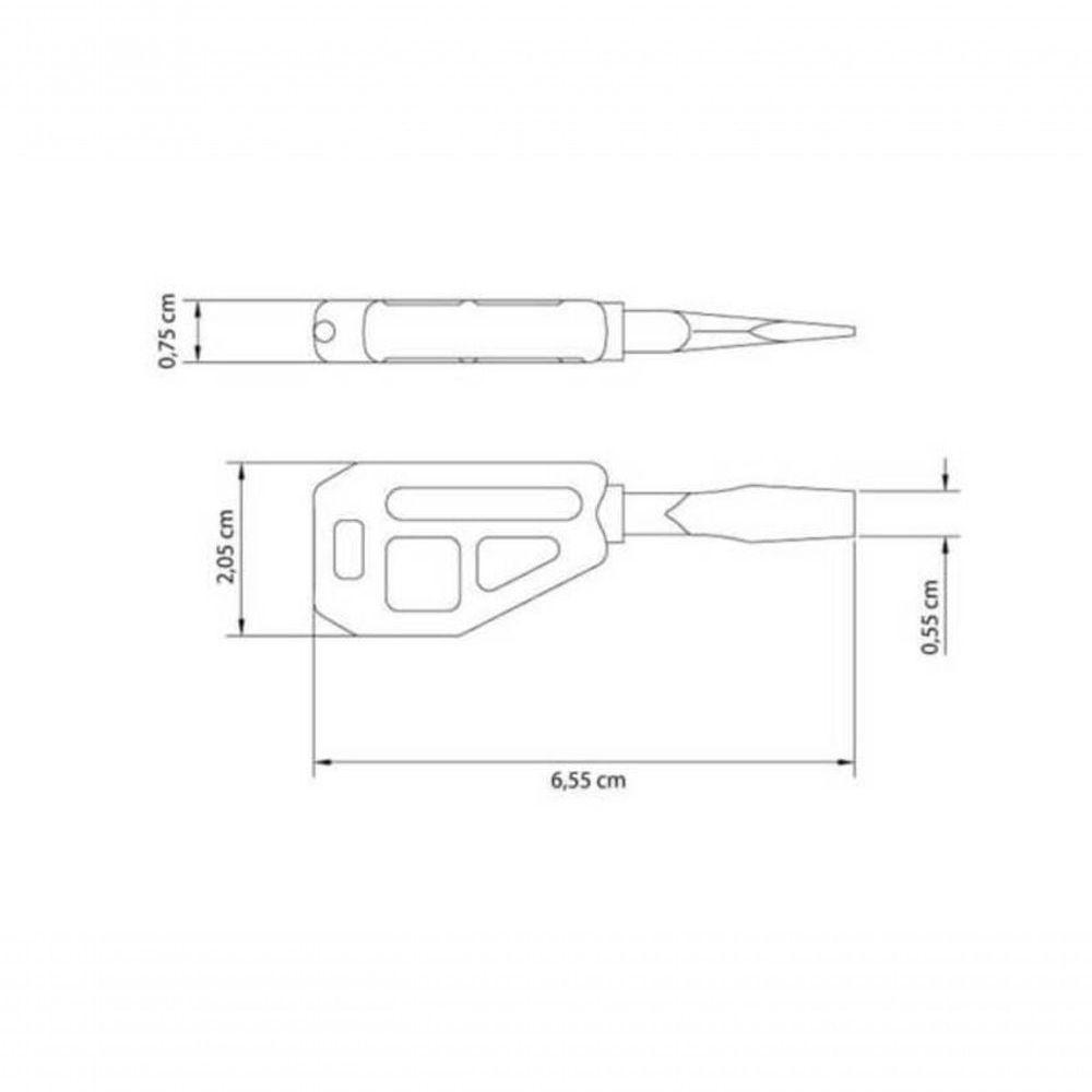 Mini Chave De Fenda Ponta Chata 3/16x1’’ Tramontina Basic Com Haste Em Aço Especial - 2