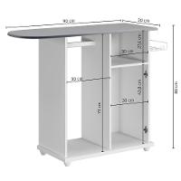 Tábua De Passar Macapá 1 Porta Branco Arte Móveis