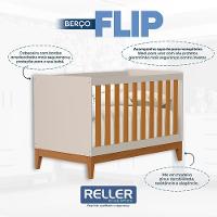 Berço Americano Mini Cama Flip Areia Fosco-savana Com Colchão Baby Physical - Reller Móveis Areia Fosco-savana - 5