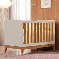 Berço Americano Mini Cama Flip Areia Fosco-savana Com Colchão Supreme - Reller Móveis Areia Fosco-savana - 2