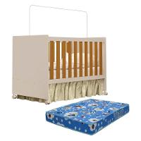 Berço Americano Katatau Areia Fosco-savana Fosco Com Colchão D18 - Reller Móveis Areia Fosco-savana Fosco - 1