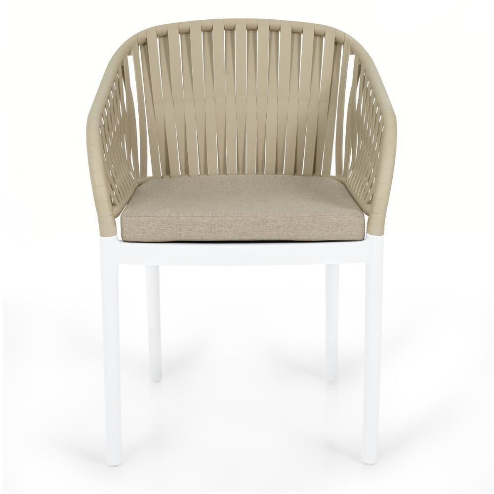 Cadeira Estofada Design Riva Em Polipropileno - Branco/nude - 4