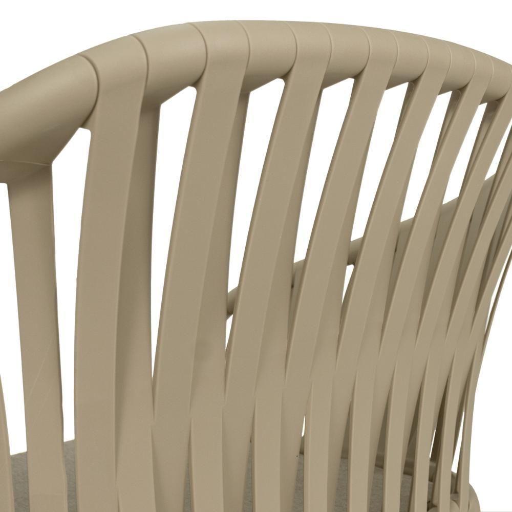Cadeira Estofada Design Riva Em Polipropileno - Branco/nude - 8