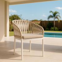 Cadeira Estofada Design Riva Em Polipropileno - Branco/nude - 2