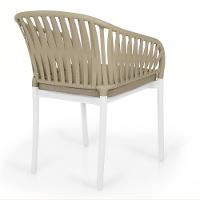 Cadeira Estofada Design Riva Em Polipropileno - Branco/nude - 6