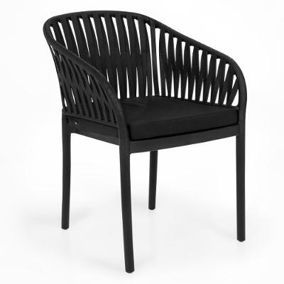 Cadeira Estofada Design Riva Em Polipropileno - Preto