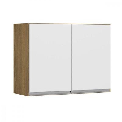 Armário Aéreo Para Cozinha 80x60 Cm 2 Portas Mdp Menu Móveis Branco