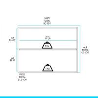 Armário Aéreo Para Cozinha 80x60 Cm 2 Portas Mdp Menu Móveis Branco - 3