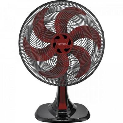 Ventilador de Mesa Ventisol 40cm 6 Pás 3 Velocidades Turbo6 Vermelho 220V