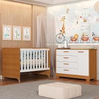 Jogo De Quarto Infantil Cômoda Zaki E Berço Evolution Branco Fosco-savana - Reller Móveis Branco Fosco-savana - 2