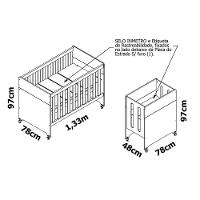 Jogo De Quarto Infantil Cômoda Zaki E Berço Evolution Areia Fosco - Reller Móveis Areia Fosco - 7