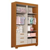 Jogo De Quarto Infantil Zaki Guarda Roupa E Berço Katatau Areia Fosco-savana - Reller Móveis Areia Fosco-savana - 3