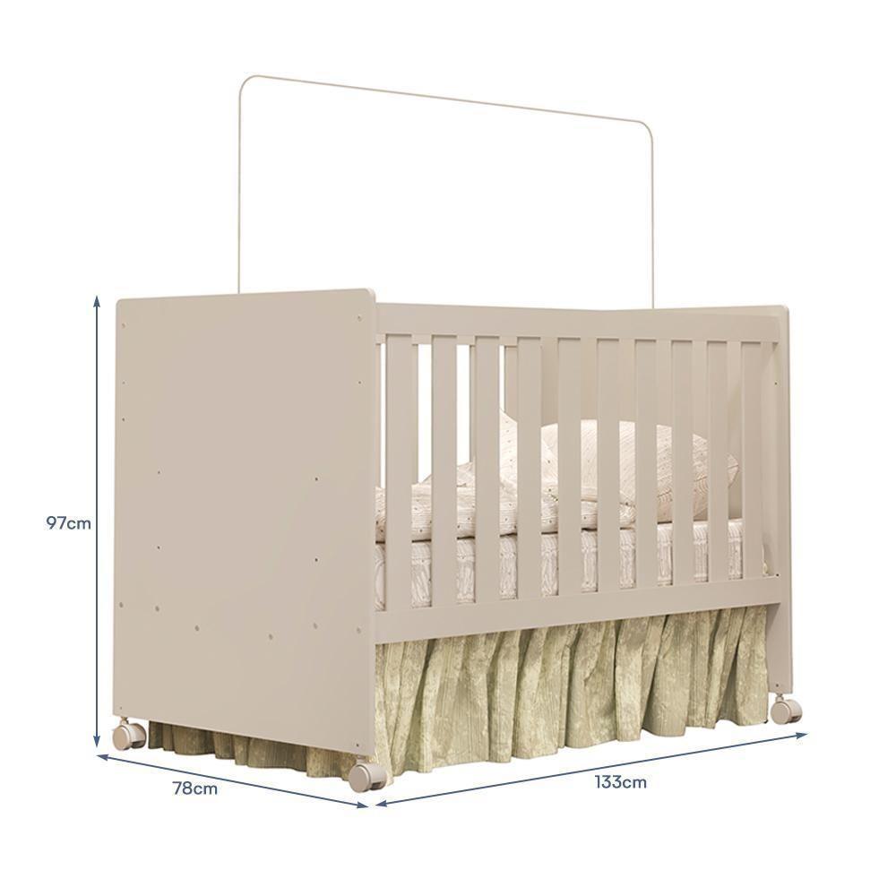 Jogo De Quarto Infantil Zaki Cômoda E Berço Katatau Areia Fosco - Reller Móveis Areia Fosco - 7