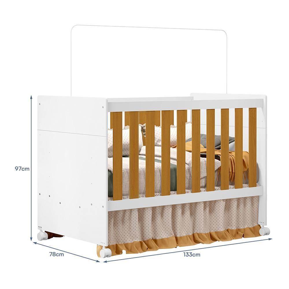 Dormitório Infantil Zaki Guarda Roupa, Cômoda E Berço Katatau Branco Fosco-savana - Reller Móveis Branco Fosco-savana - 7