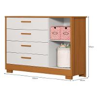 Dormitório Infantil Zaki Guarda Roupa, Cômoda E Berço Katatau Branco Fosco-savana - Reller Móveis Branco Fosco-savana