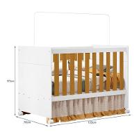 Dormitório Infantil Zaki Guarda Roupa, Cômoda E Berço Katatau Branco Fosco-savana - Reller Móveis Branco Fosco-savana - 7