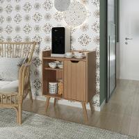 Balcão Cozinha Retrô Com 1 Porta E Prateleiras Multimóveis Cr20100 Amêndoa Amêndoa - 2