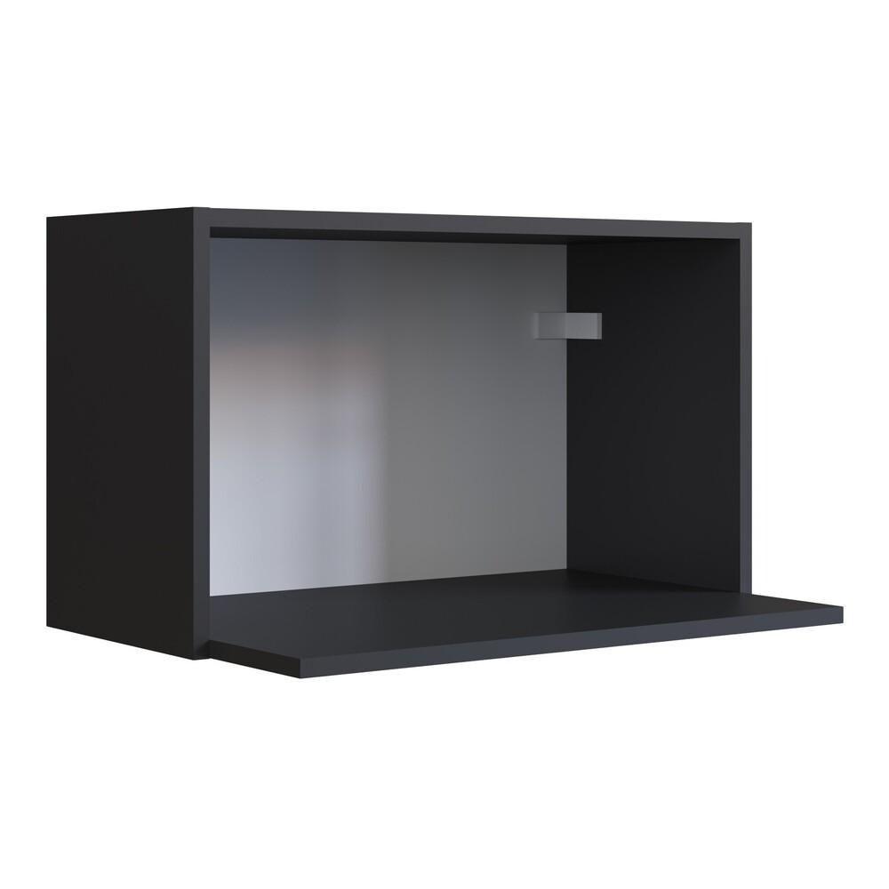 Armário Nicho Para Microondas 60cm Multimóveis Cr20093 Preto Preto - 4