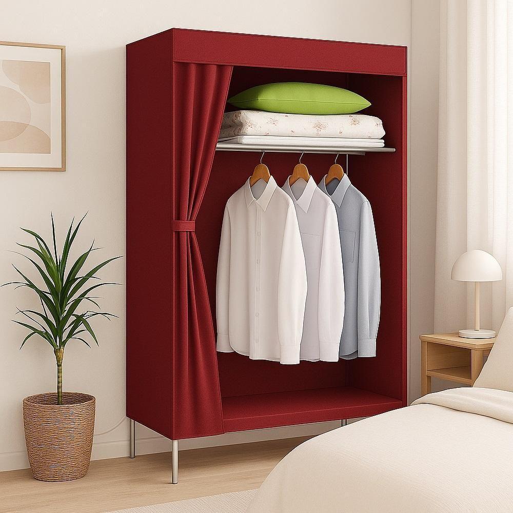 Guarda Roupa Arara Cabideiro Portatil Armario Compacto Organizador Quarto Closet Camping Multiuso - 2