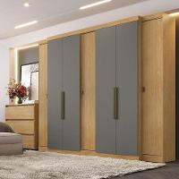 Guarda Roupa Casal Supremo 7 Portas Nogal Gris Acetinado - Thb - 4