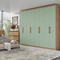 Guarda Roupa Casal Milan 8 Portas Capuccino Menta Acetinado - Thb - 4