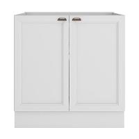 Balcão De Cozinha Unna 2 Portas 80cm Branco Sem Tampo - Poliman Móveis Branco - 1
