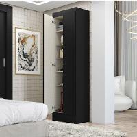 Armário Multiuso 2 Portas Space Preto Acetinado - Thb - 5