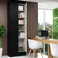 Armário Multiuso 2 Portas Space Preto Acetinado - Thb - 6