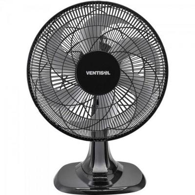 Ventilador de Mesa Ventisol 80W 40cm 6 Pás 3 Velocidades Preto Cinza 110V