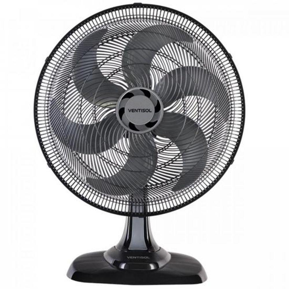Ventilador De Mesa 50 Cm 110V Turbo6 Preto Ventisol - 1