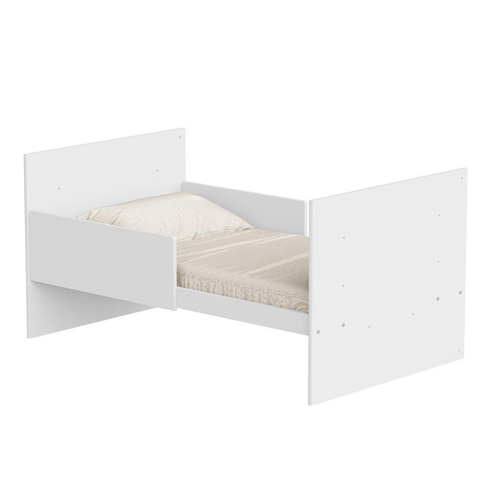 Jogo De Quarto Infantil Zaki Guarda Roupa E Berço Katatau Branco Fosco - Reller Móveis Branco Fosco - 3