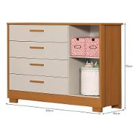 Dormitório Infantil Zaki Guarda Roupa, Cômoda E Berço Katatau Areia Fosco-savana - Reller Móveis Areia Fosco-savana