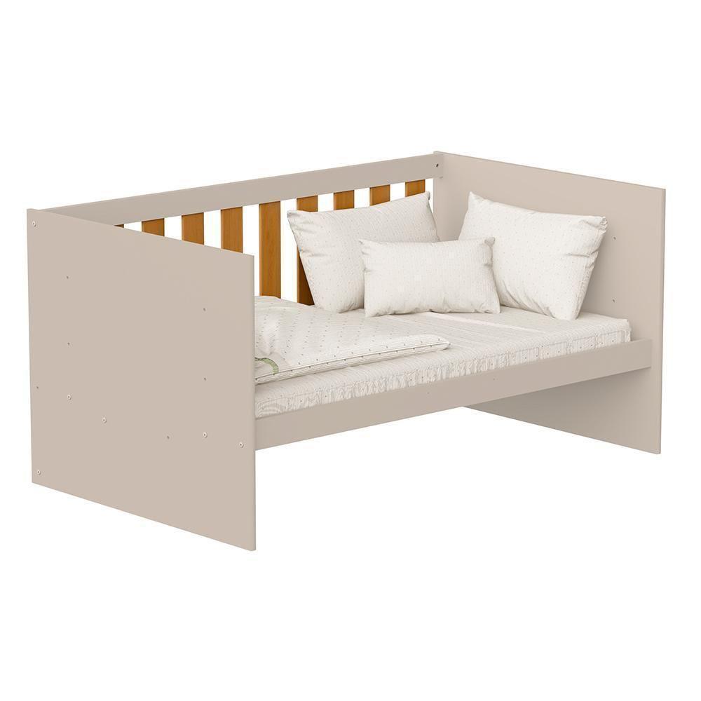 Berço Mini Cama Katatau Flex Areia Fosco-savana Fosco Com Colchão D18 De 10cm - Reller Móveis Areia Fosco-savana Fosco - 3