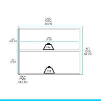 Armário Aéreo Para Cozinha 2 Pts 80x60x31 Cm Mdp Menu Móveis Branco Avelã - 3