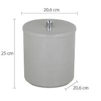 Cesto Multiuso Astra 6 Litros Com Puxador Cromado Cinza 2 - 2