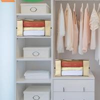 Cesto Organizador Dobravel Caixa Guarda Roupa Saco Organizadora Multiuso Grande Anti Mofo Cobertor - 3