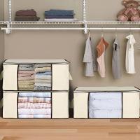 Cesto Organizador Dobravel Caixa Guarda Roupa Saco Organizadora Multiuso Grande Anti Mofo Cobertor - 6