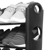 Sapateira 12 Pares Grande Ampliavel Empilhavel Estante Desmontavel 4 Prateleiras Em Aluminio - 6