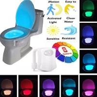 Luminaria Com Sensor Presenca Vaso Sanitario Luz Movimento Privada Criança Led 8 Cores Noturna - 2