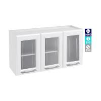 Armário De Cozinha De Aço Aéreo Triplo 105cm Rose Branco