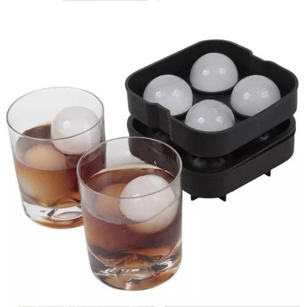 Forma Gelo Bola Esfera Grande Silicone Bola 4 Em 1 Gigante Whisky Drinks Com Funil Frutas Bar Festa - 2