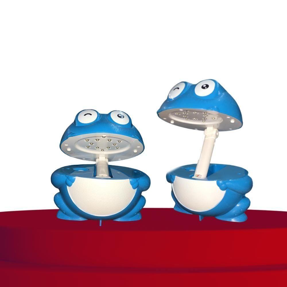 Luminária Mesa Cômoda Led Infantil Sapo Dobrável Design Articulável Decoração Quarto Bebê Criança - 4