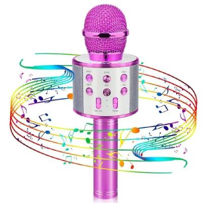 Microfone Bluetooth The Voice Karaokê Caixa Som Portátil Sem Fio Musical Brincadeira Crianças Festas
