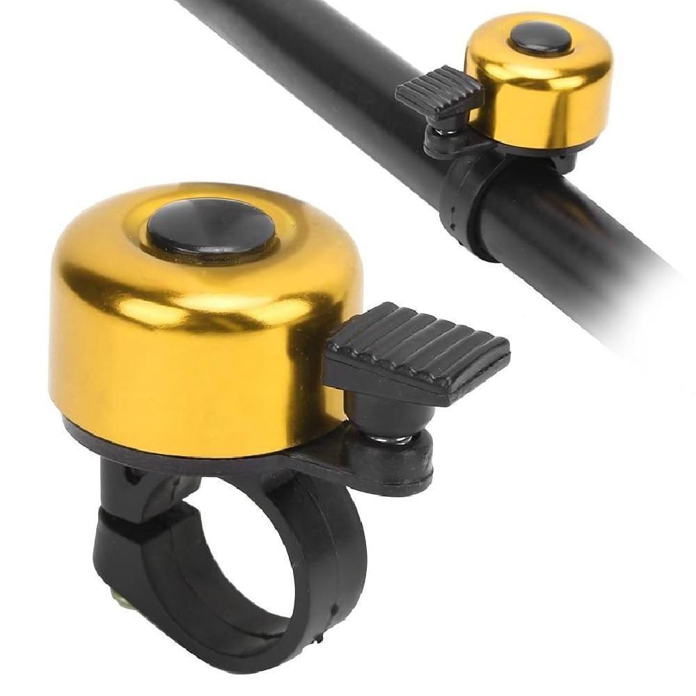 Campainha Sino Bicicleta Retrô Metálico Som Tradicional Design Clássico Dourado - 1
