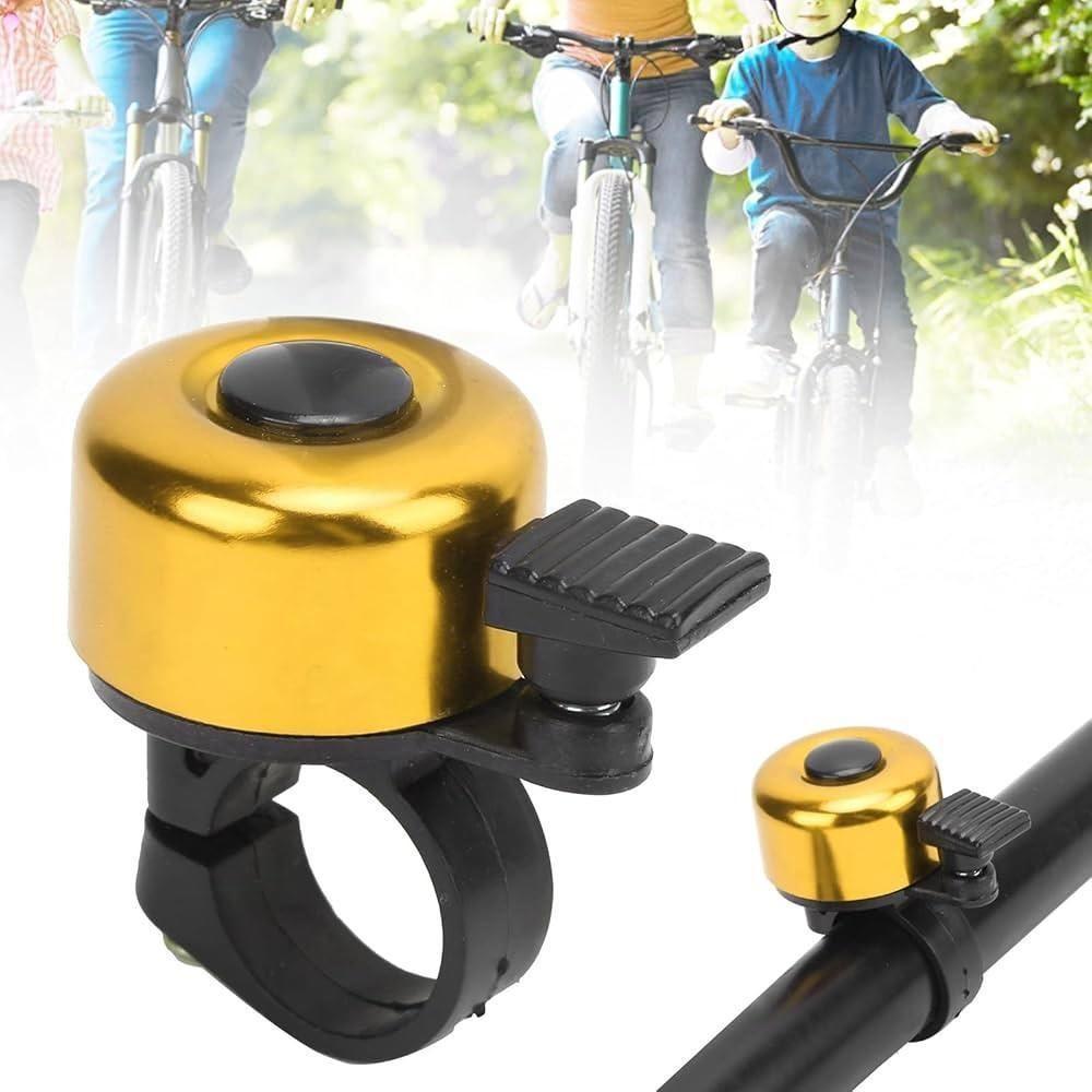 Campainha Sino Bicicleta Retrô Metálico Som Tradicional Design Clássico Dourado - 2