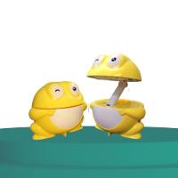 Luminária Mesa Cômoda Led Infantil Sapo Dobrável Design Articulável Decoração Quarto Bebê Criança - 4