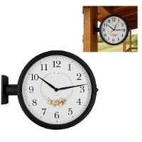 Relógio Parede Dupla Face Vintage Estação Decorativo Luxo - 2