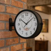 Relógio Parede Dupla Face Vintage Estação Decorativo Luxo - 5